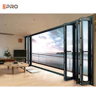 Aluminum Glass Patio Exterior Bifold Doors Double Glazing Bi Folding Door For Store (Cửa gấp hai cửa bằng kính nhôm)