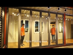 Đen đa tấm nhôm cửa gấp nhà ở tiết kiệm năng lượng