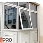 Cửa sổ mái hiên tráng men hai lớp nhôm thẳng đứng của Pháp với sơn tĩnh điện Giá cửa sổ mái hiên kiểu Pháp
