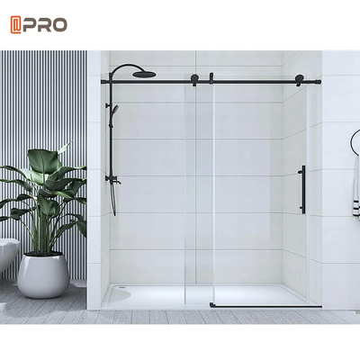Cửa phòng tắm bằng nhôm có độ suy nghĩ 1,4mm Nội thất trượt Cửa kính nhà vệ sinh không khung