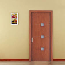 Cửa nội thất bằng gỗ MDF có màng PVC với lớp sơn thân thiện với môi trường bằng kính